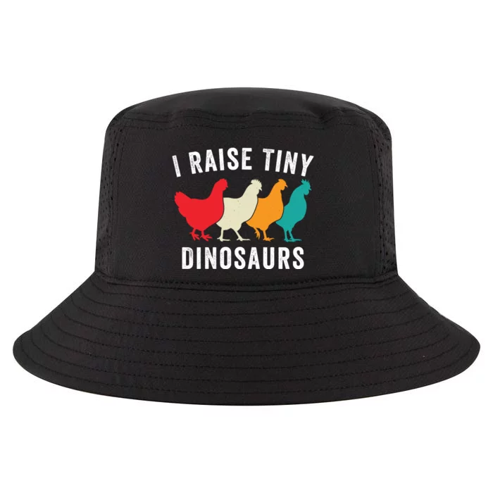 Funny Chicken I Raise Tiny Dinosaurs, Funny Backyard Chickens, Homestead Chicken Cool Comfort Performance Bucket Hat