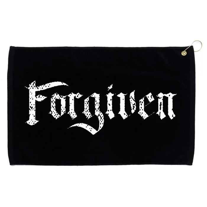 Forgiven Christian Inspirational Design Grommeted Golf Towel