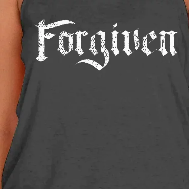 Forgiven Christian Inspirational Design Women's Knotted Racerback Tank