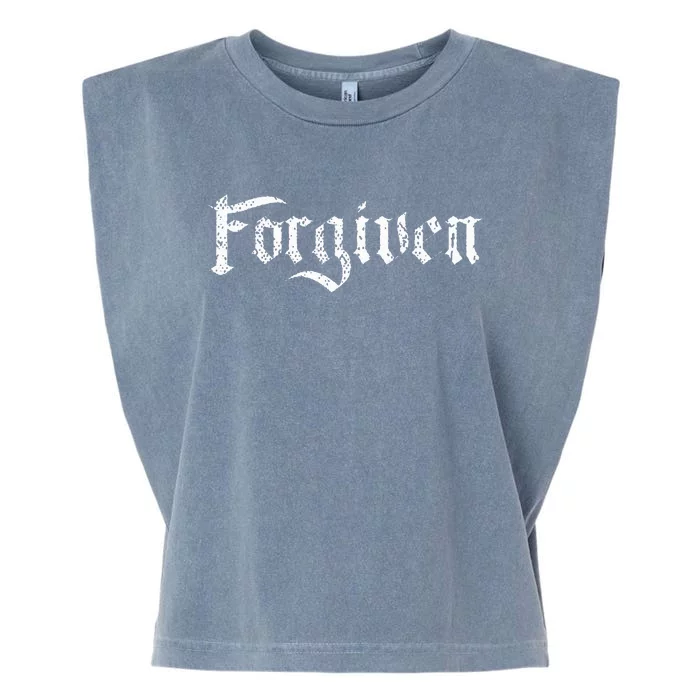 Forgiven Christian Inspirational Design Garment-Dyed Women's Muscle Tee