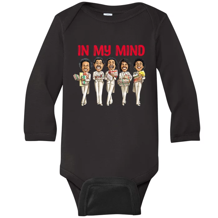 Funny Christmas In My Mind Silent Night Baby Long Sleeve Bodysuit