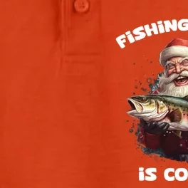 Fishing Claus Is Coming SantaS Angler Gift Dry Zone Grid Performance Polo