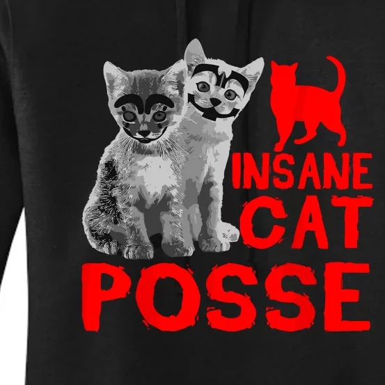 Funny Cat Insane Cat Posse Women's Pullover Hoodie