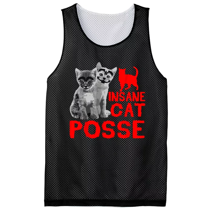 Funny Cat Insane Cat Posse Mesh Reversible Basketball Jersey Tank