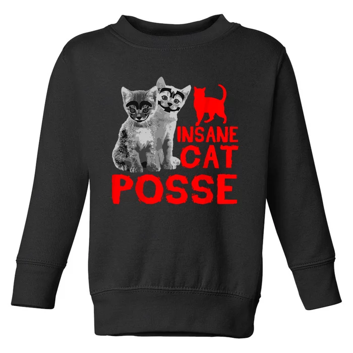 Funny Cat Insane Cat Posse Toddler Sweatshirt