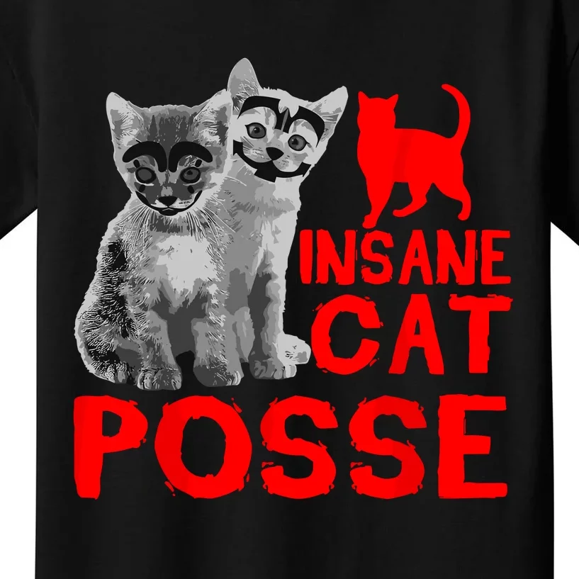 Funny Cat Insane Cat Posse Kids T-Shirt