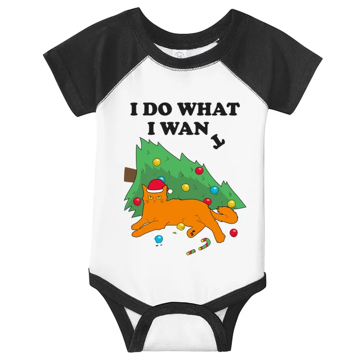 Funny Cat I Do What I Want Christmas Graphic Gift Great Gift Infant Baby Jersey Bodysuit