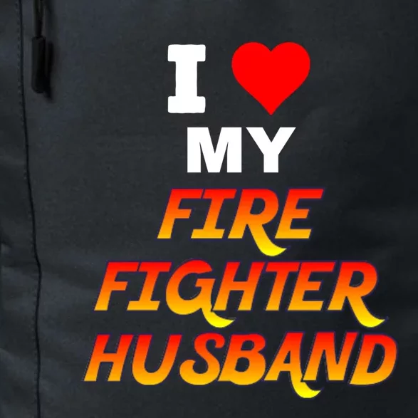 Funny Cute I Heart Love My Firefighter Husband Wife Meaningful Gift Daily Commute Backpack