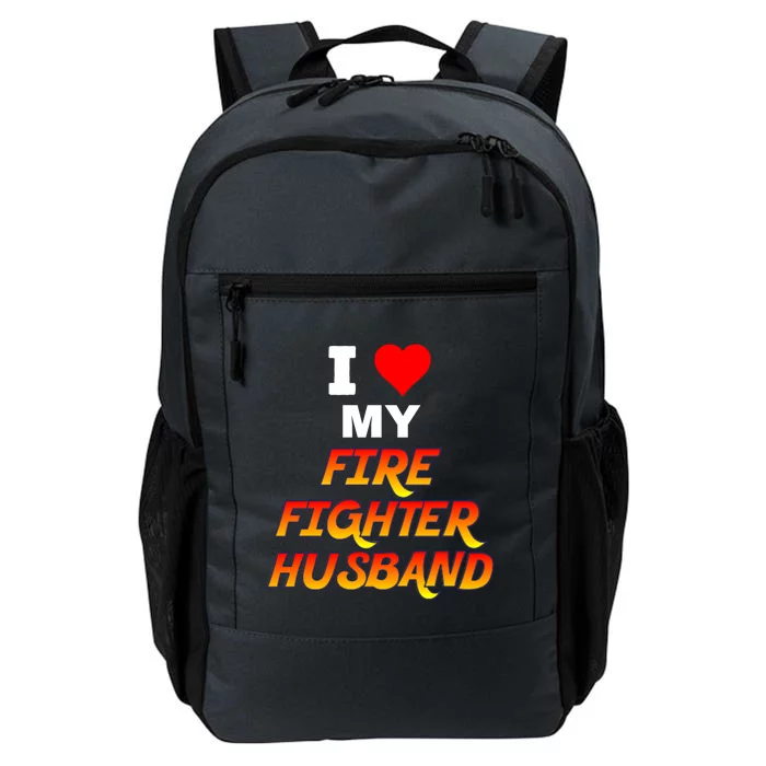 Funny Cute I Heart Love My Firefighter Husband Wife Meaningful Gift Daily Commute Backpack