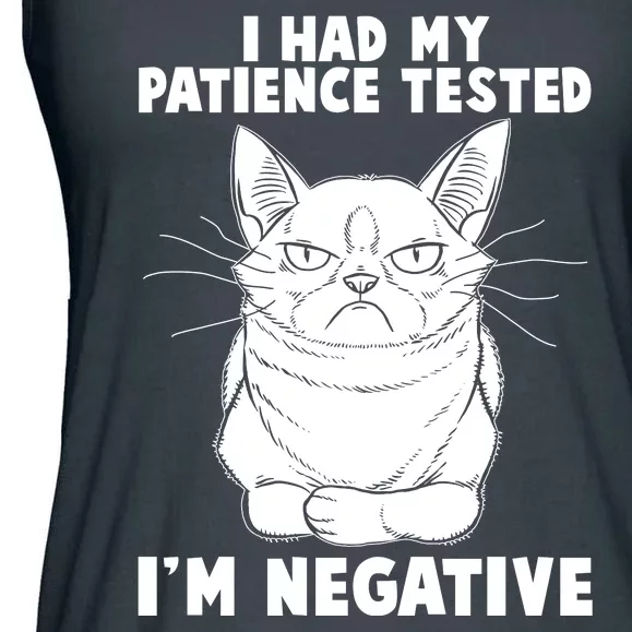 Funny Cat I Had My Patience Tested I'm Negative Ladies Essential Flowy Tank