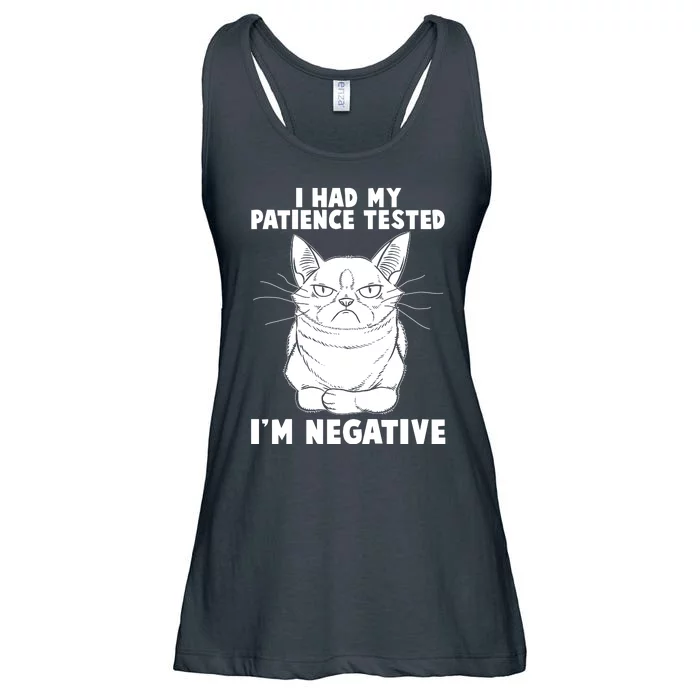 Funny Cat I Had My Patience Tested I'm Negative Ladies Essential Flowy Tank