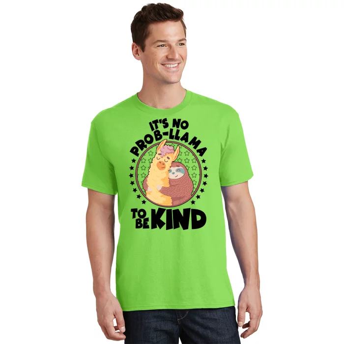 Funny Cute It's No ProbLlama To Be Kind T-Shirt