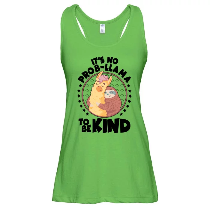 Funny Cute It's No ProbLlama To Be Kind Ladies Essential Flowy Tank