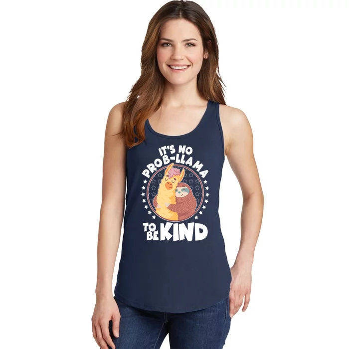 Funny Cute It's No ProbLlama To Be Kind Ladies Essential Tank