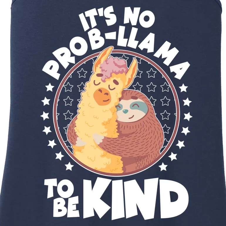 Funny Cute It's No ProbLlama To Be Kind Ladies Essential Tank