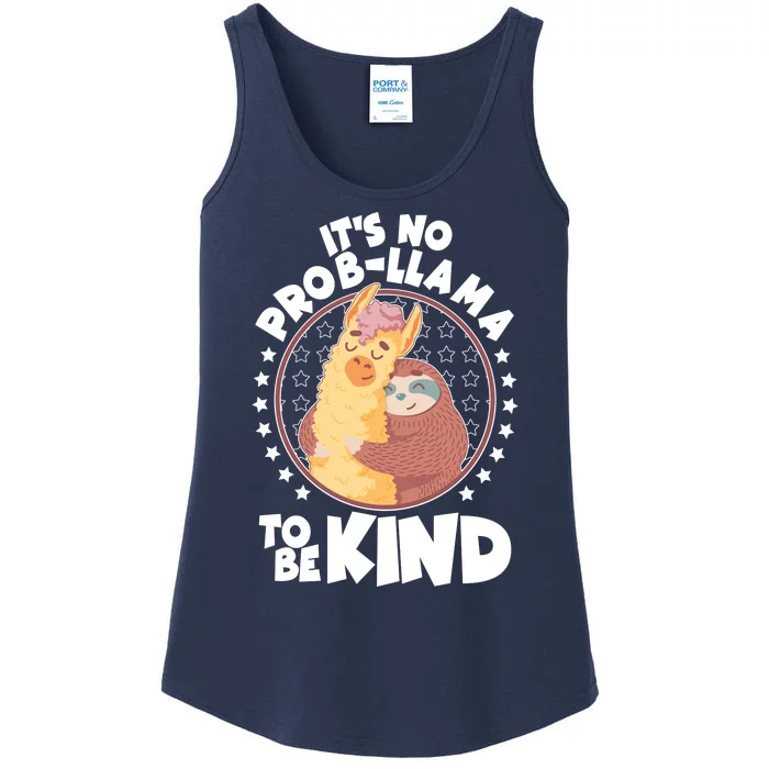 Funny Cute It's No ProbLlama To Be Kind Ladies Essential Tank