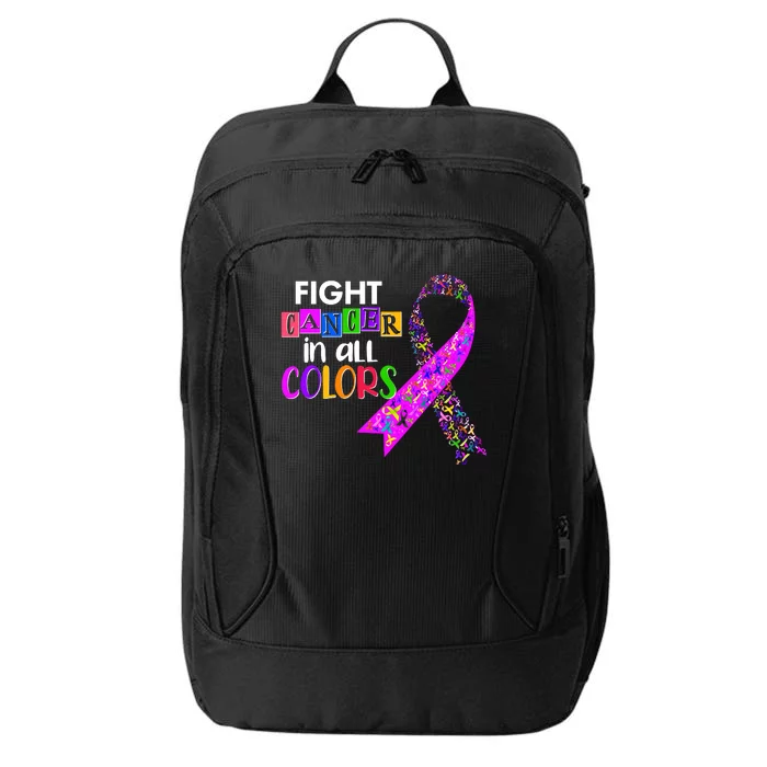 Fight Cancer In All Colors Awareness Ribbons City Backpack