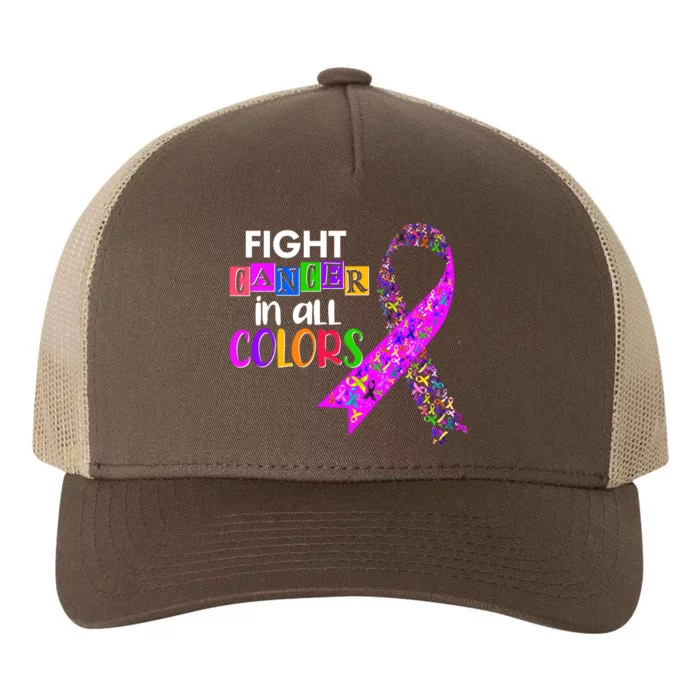 Fight Cancer In All Colors Awareness Ribbons Yupoong Adult 5-Panel Trucker Hat