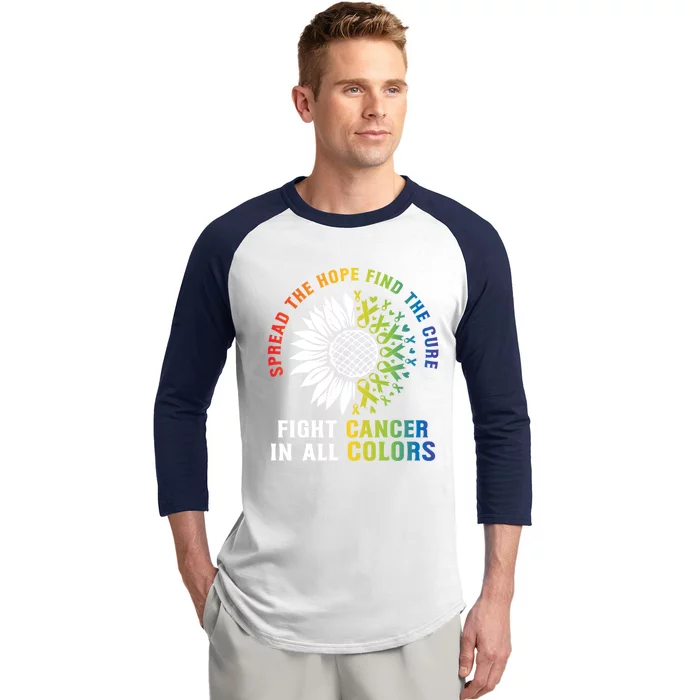 Fight Cancer In All And Every Color Baseball Sleeve Shirt