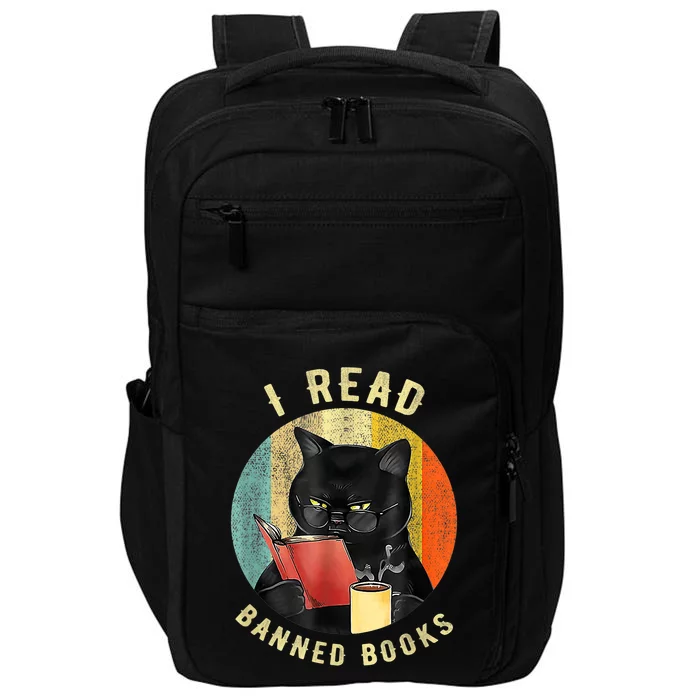 Funny Cat I Read Banned Books Bookworms Loves Reading Books Impact Tech Backpack