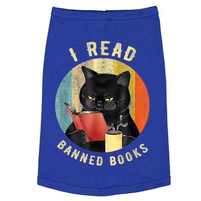 Funny Cat I Read Banned Books Bookworms Loves Reading Books Doggie Tank