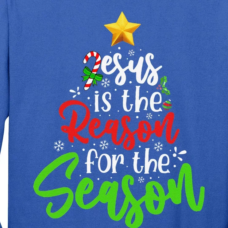 Funny Christian Jesus The Reason Christmas Stocking Stuffer Tall Long Sleeve T-Shirt