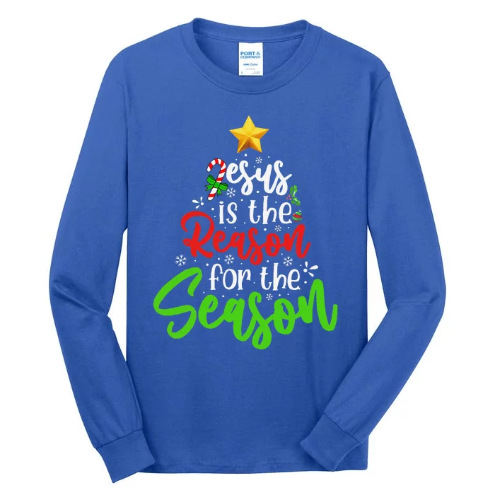 Funny Christian Jesus The Reason Christmas Stocking Stuffer Tall Long Sleeve T-Shirt