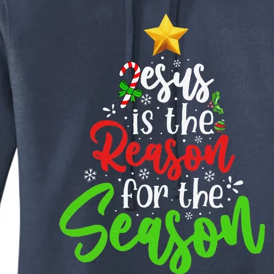 Funny Christian Jesus The Reason Christmas Stocking Stuffer Women's Pullover Hoodie