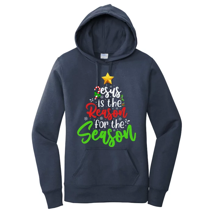 Funny Christian Jesus The Reason Christmas Stocking Stuffer Women's Pullover Hoodie