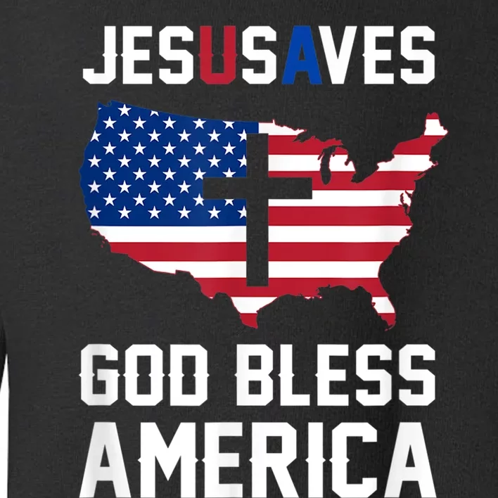 Funny Christian Jesus Saves Patriotic USA God Bless America Toddler Sweatshirt