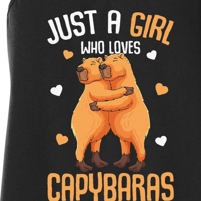 funny Capybara Just A  Who Loves Capybaras Women's Racerback Tank