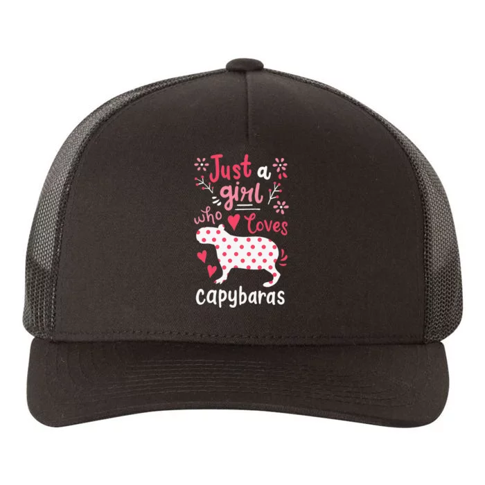 Funny Capybara Just A  Who Loves Capybaras Yupoong Adult 5-Panel Trucker Hat