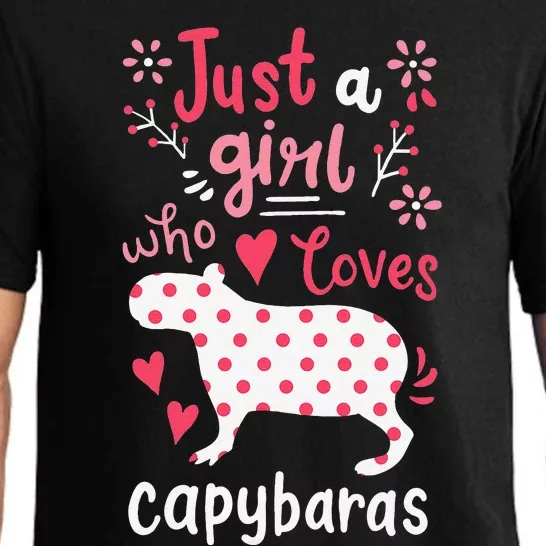 Funny Capybara Just A  Who Loves Capybaras Pajama Set