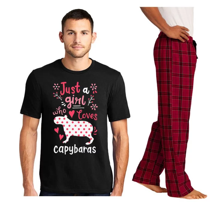 Funny Capybara Just A  Who Loves Capybaras Pajama Set