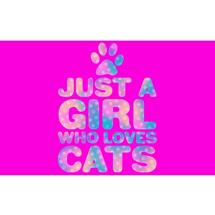 Funny Cute Just A Girl Who Loves Cats Bumper Sticker