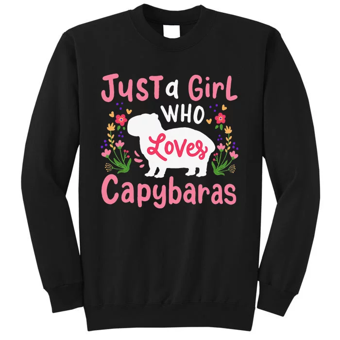 Funny Capybara Just a  Who Loves Capybaras Tall Sweatshirt