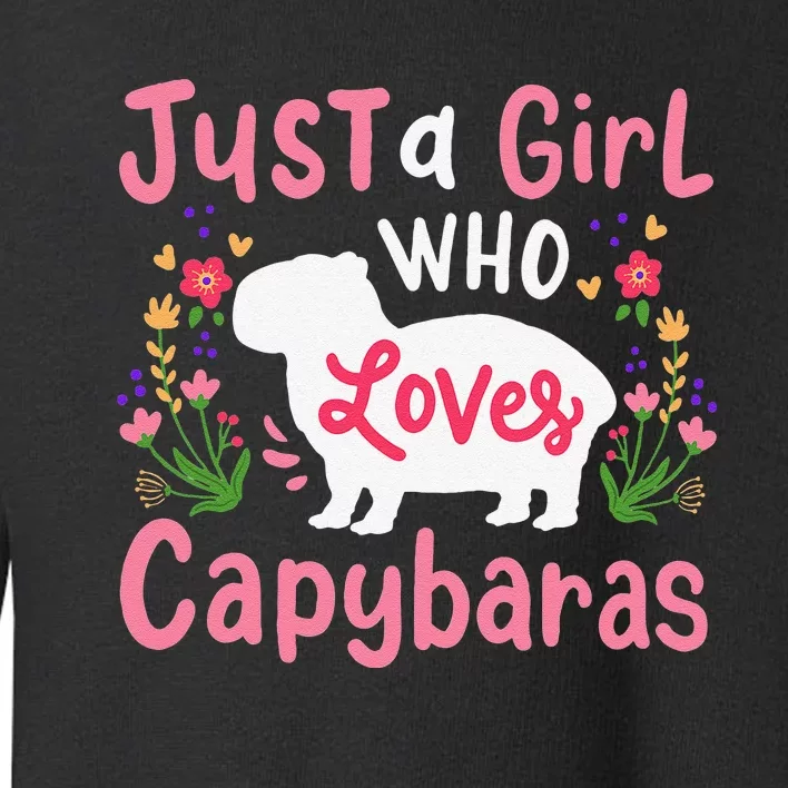 Funny Capybara Just a  Who Loves Capybaras Toddler Sweatshirt