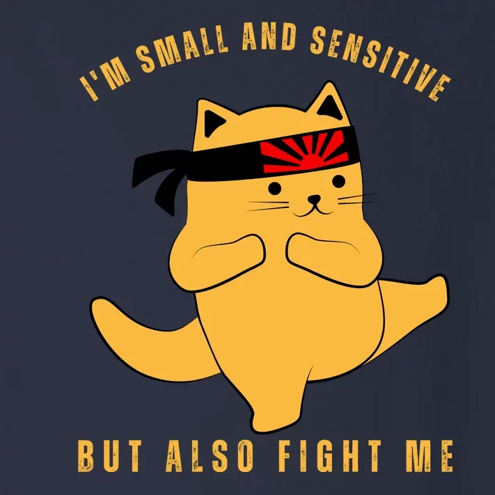 Fun Cat Joke | Im Small And Sensitive But Also Fight Me Toddler Long Sleeve Shirt