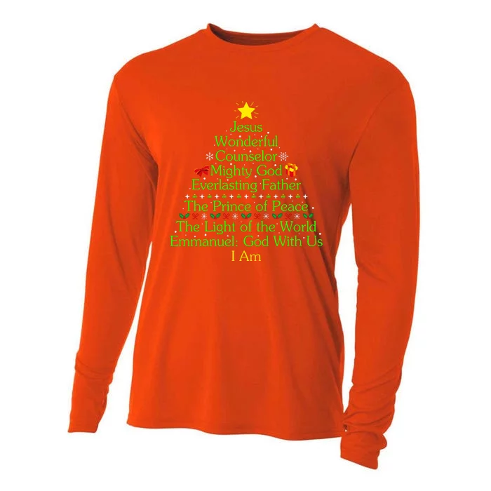 Funny Christmas Jesus Wonderful Counselor Mighty God Cooling Performance Long Sleeve Crew