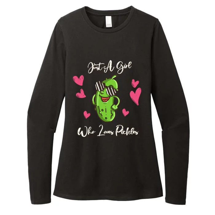 Fun Cute Just A Who Loves Pickles Gift Womens CVC Long Sleeve Shirt