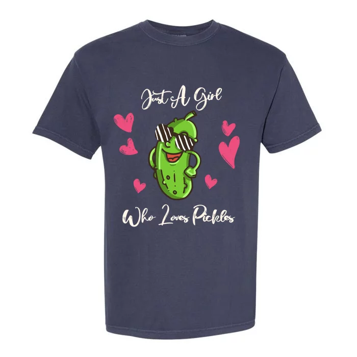 Fun Cute Just A Who Loves Pickles Gift Garment-Dyed Heavyweight T-Shirt