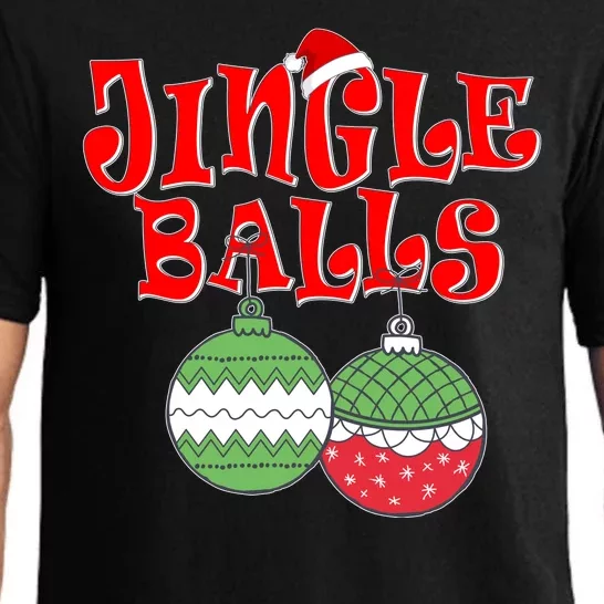 Funny Christmas Jingle Balls Matching Couples Shirts Pajama Set