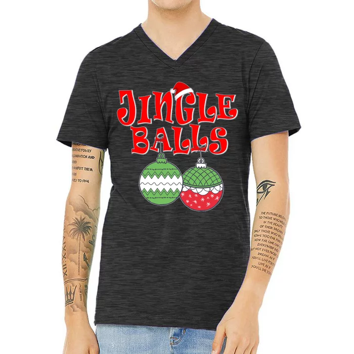 Funny Christmas Jingle Balls Matching Couples Shirts V-Neck T-Shirt