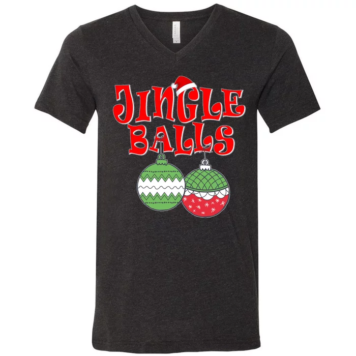 Funny Christmas Jingle Balls Matching Couples Shirts V-Neck T-Shirt