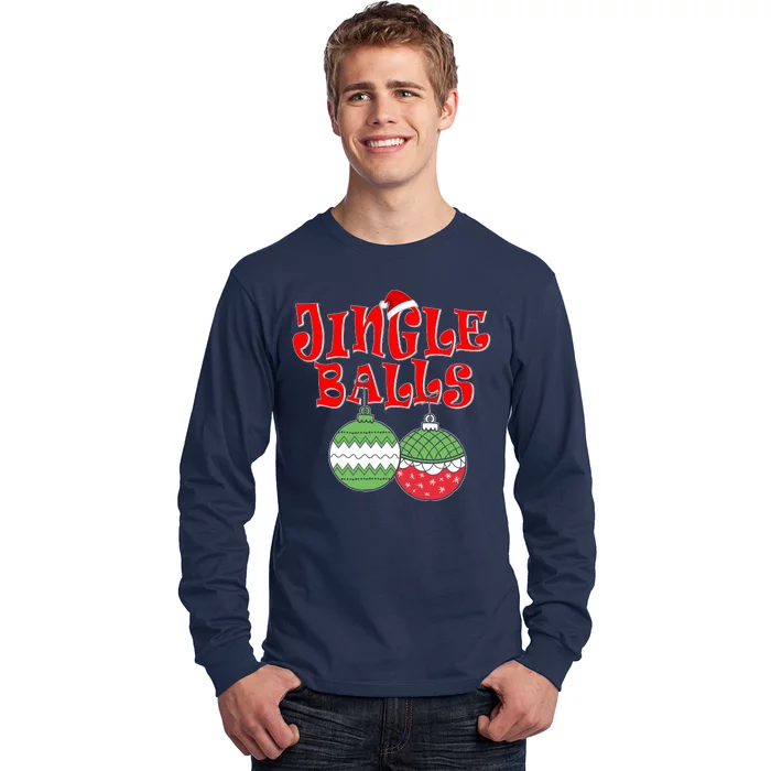 Funny Christmas Jingle Balls Matching Couples Shirts Long Sleeve Shirt