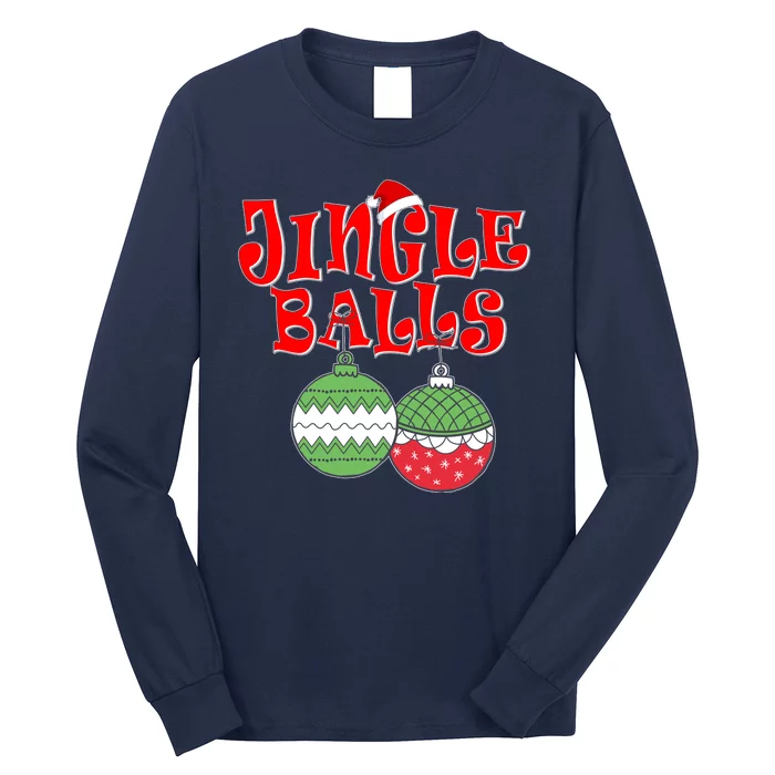 Funny Christmas Jingle Balls Matching Couples Shirts Long Sleeve Shirt