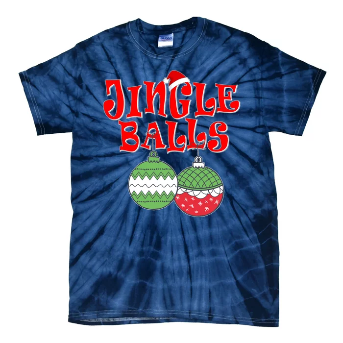 Funny Christmas Jingle Balls Matching Couples Shirts Tie-Dye T-Shirt