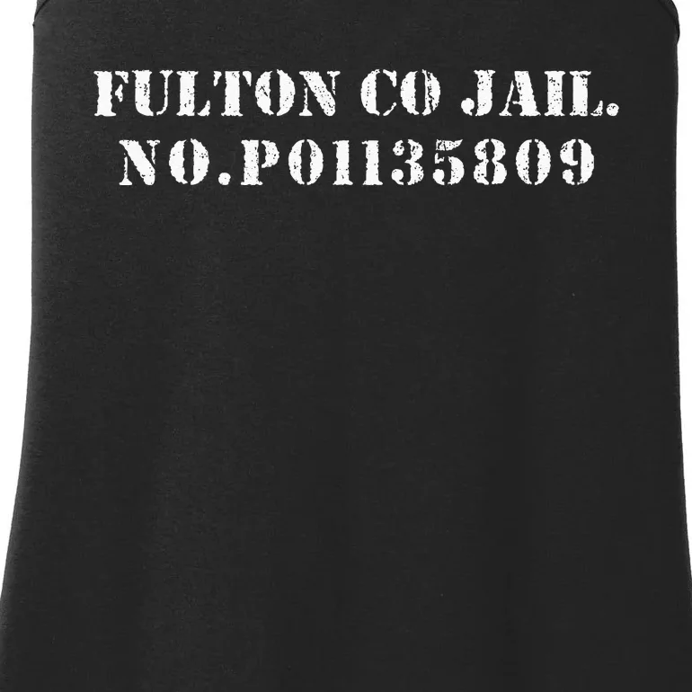 Fulton County Jail No P01135809 Donald Trump President Ladies Essential Tank