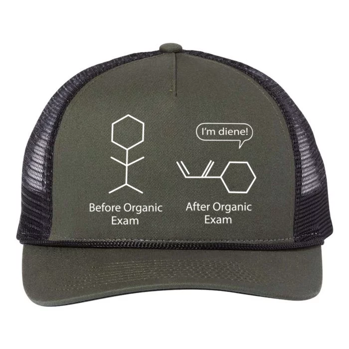 Funny Chemistry Joke Organic Chemistry Before After Exams Gift Retro Rope Trucker Hat Cap