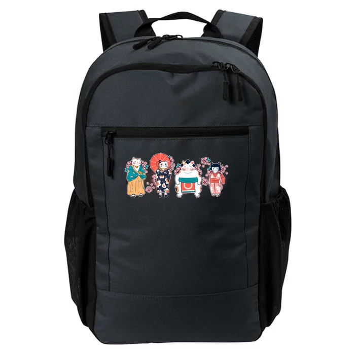 Funny Cute Japanese Cat Neko Family Daily Commute Backpack